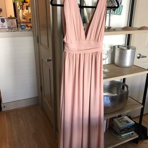 Blush floor length dress